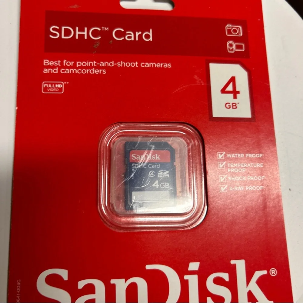 NIB SANDISK 4GB SDHC Card BRAND NEW Sealed MEMORY CARD Camcorders Cameras
